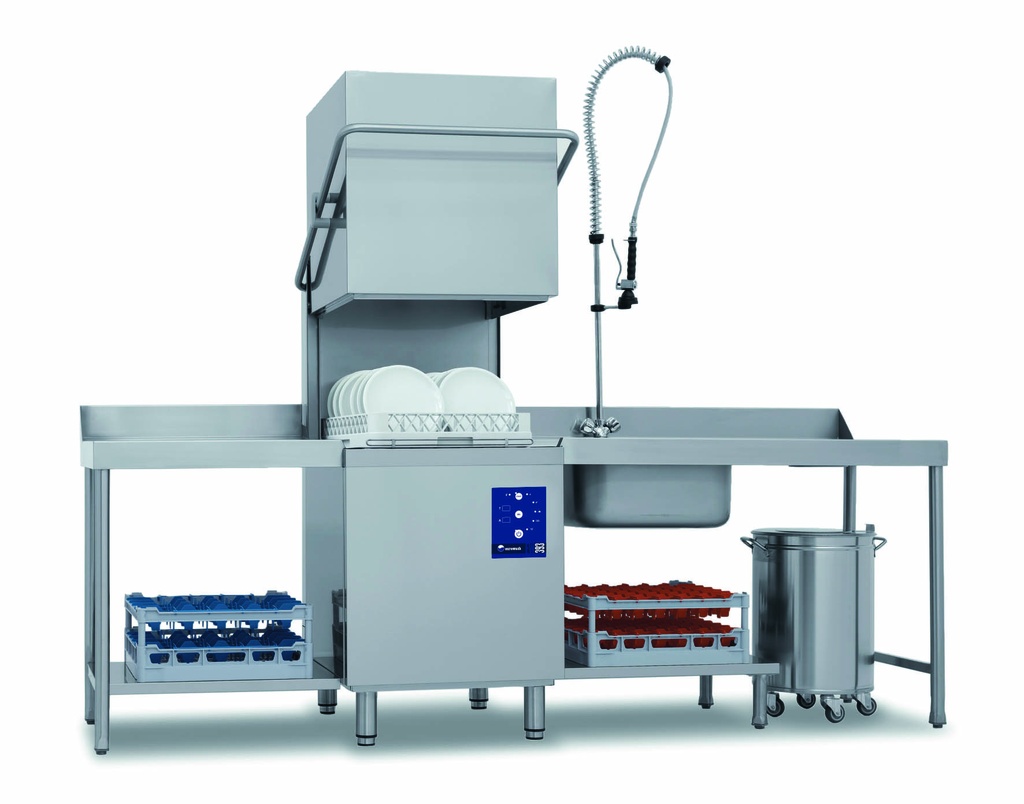 Eurowash Hood Type Dishwasher 500x500mm Rack 240V/16A EW393E